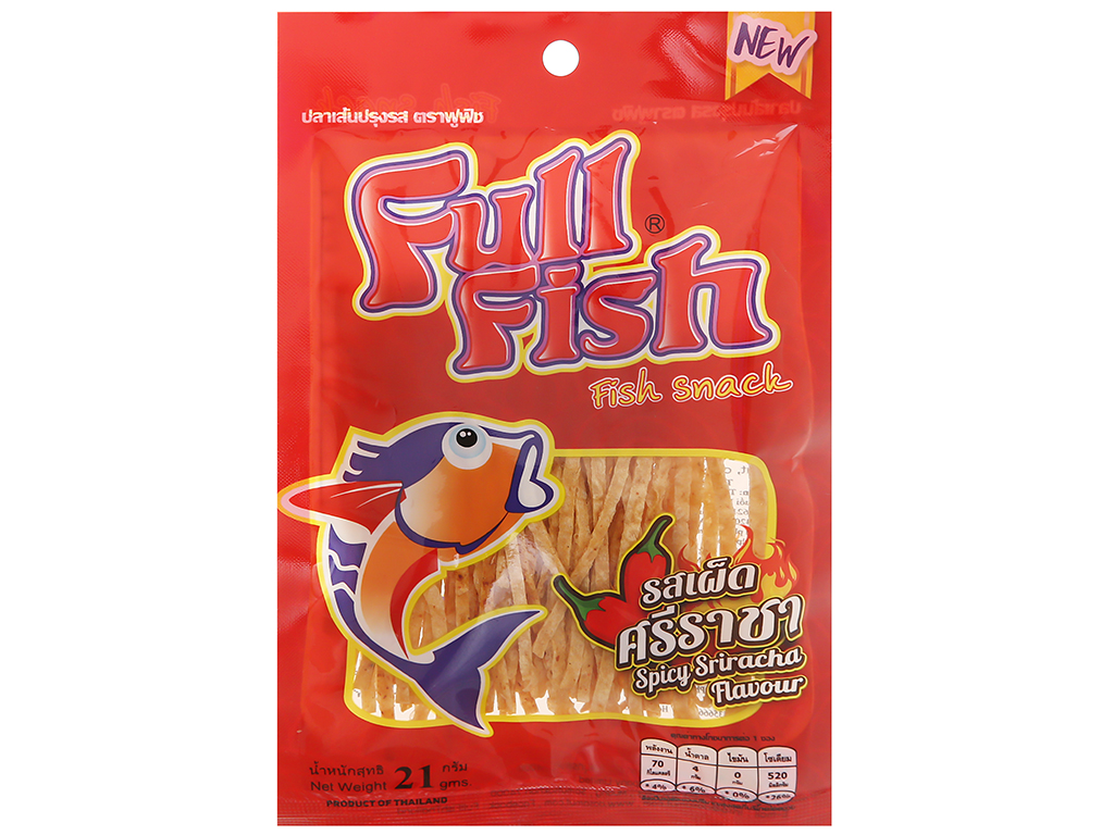 Snack cá Fullfish vị cay Sriracha 21gr